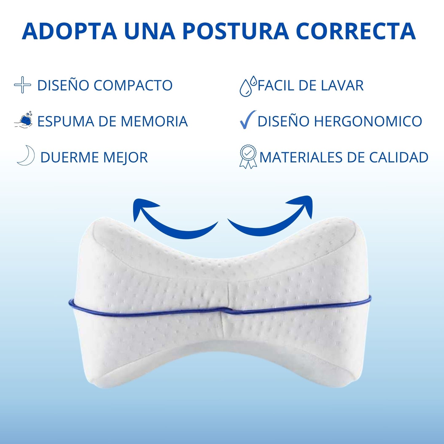 Almohada Ergonómica para Mejorar la Postura y Eliminar Dolores de espalda y cadera