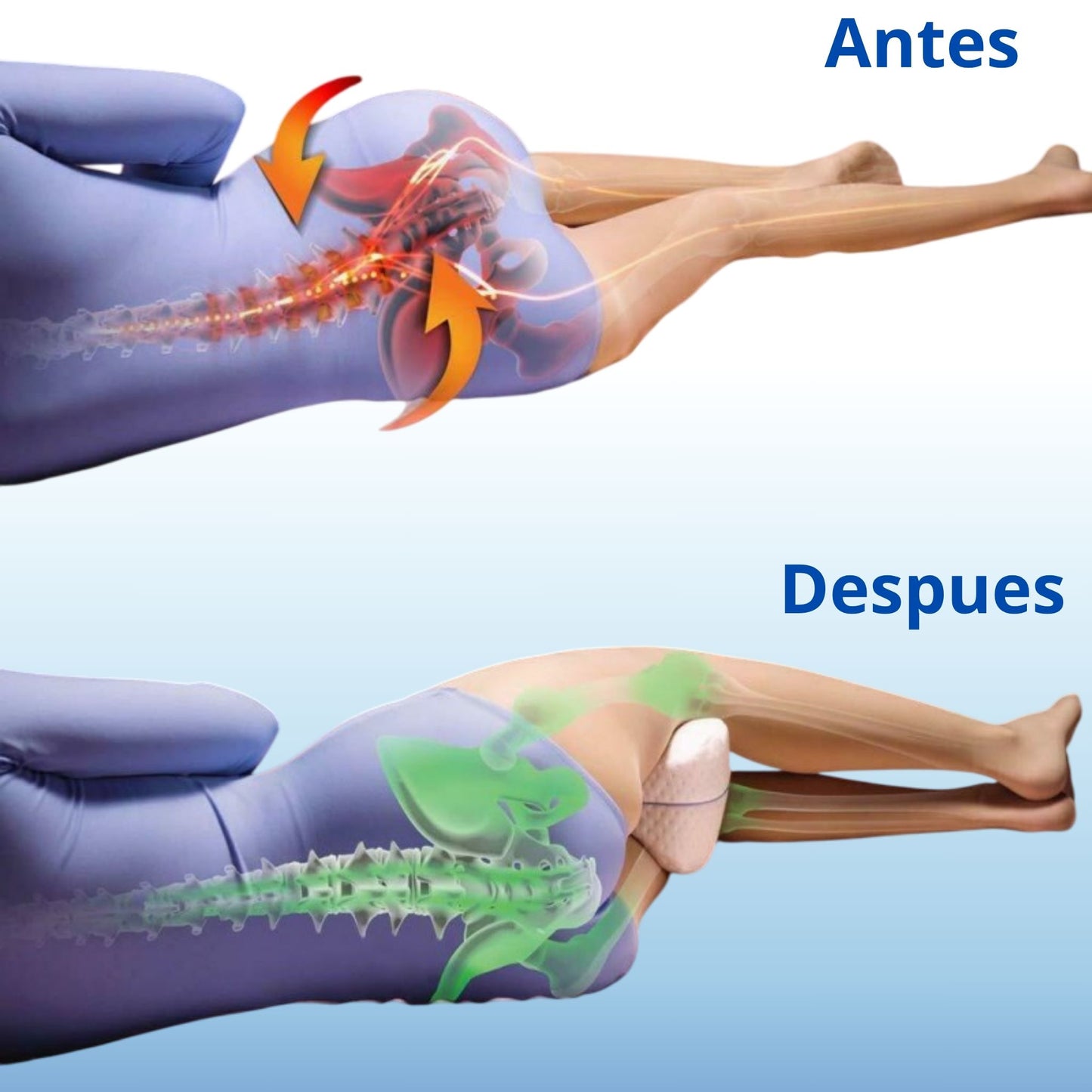 Almohada Ergonómica para Mejorar la Postura y Eliminar Dolores de espalda y cadera